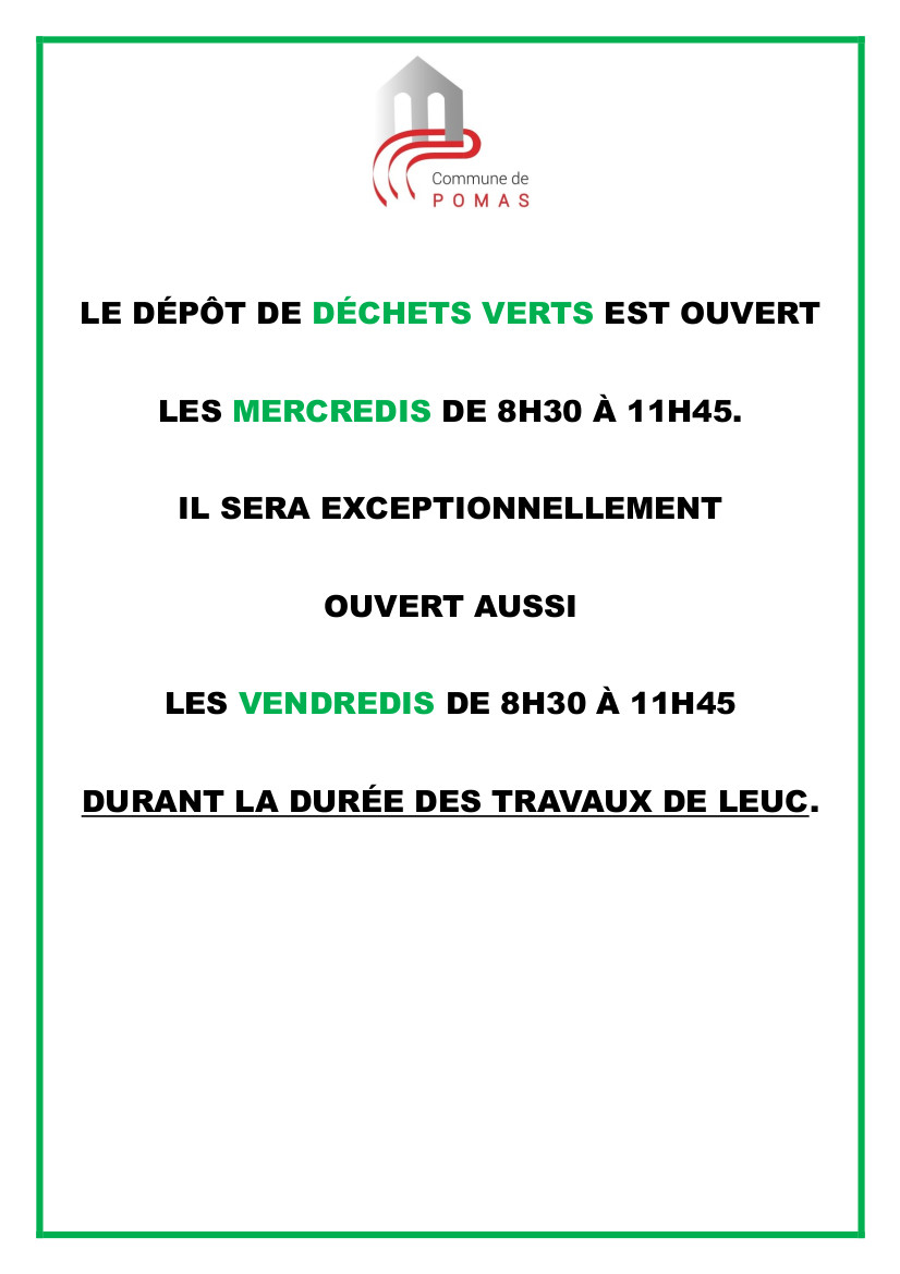 29 11 2024 horaires dechets verts