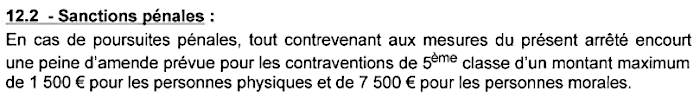 sanctions pénales