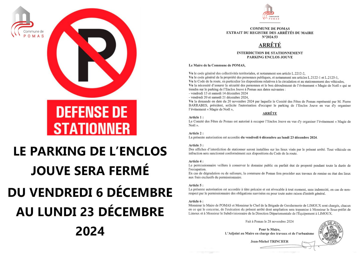 stationnemnt interdit parking encles jouve